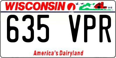 WI license plate 635VPR