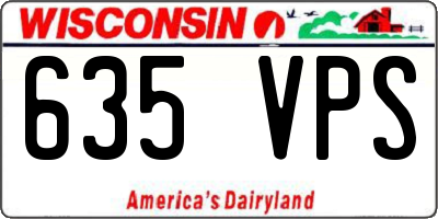 WI license plate 635VPS