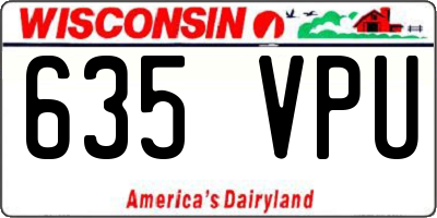 WI license plate 635VPU