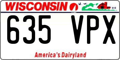 WI license plate 635VPX