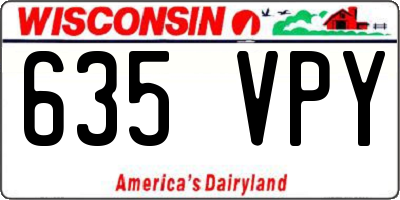 WI license plate 635VPY
