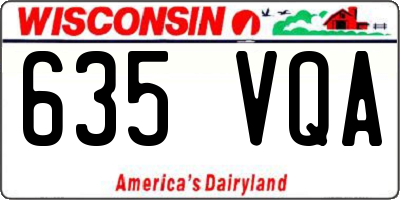 WI license plate 635VQA