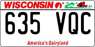 WI license plate 635VQC