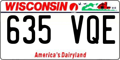 WI license plate 635VQE