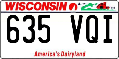WI license plate 635VQI