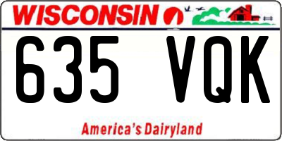 WI license plate 635VQK