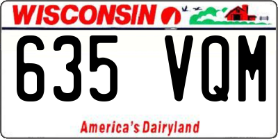 WI license plate 635VQM