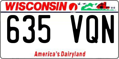 WI license plate 635VQN