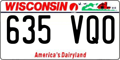 WI license plate 635VQO