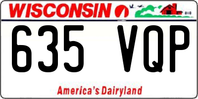 WI license plate 635VQP