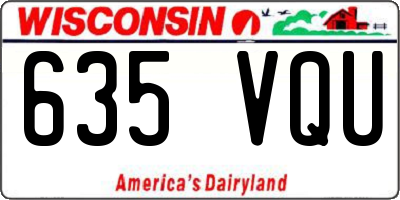 WI license plate 635VQU