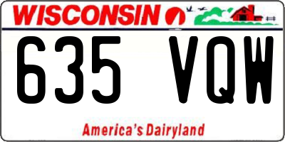 WI license plate 635VQW