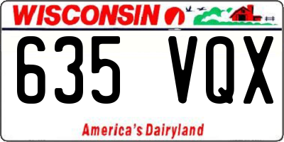 WI license plate 635VQX