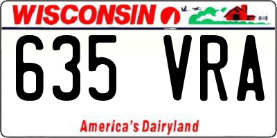 WI license plate 635VRA