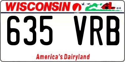 WI license plate 635VRB