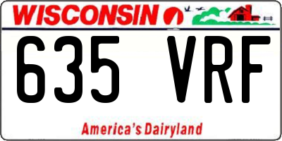 WI license plate 635VRF