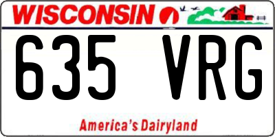 WI license plate 635VRG