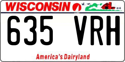 WI license plate 635VRH