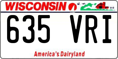 WI license plate 635VRI