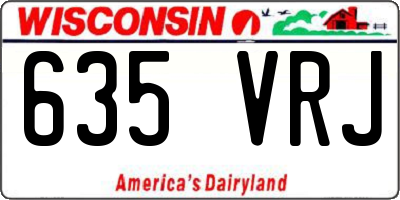 WI license plate 635VRJ