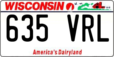 WI license plate 635VRL