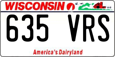 WI license plate 635VRS