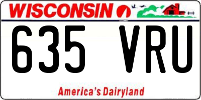 WI license plate 635VRU