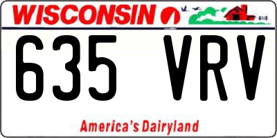 WI license plate 635VRV