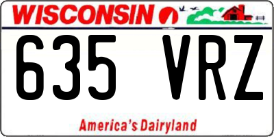 WI license plate 635VRZ