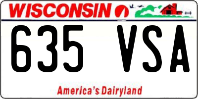 WI license plate 635VSA