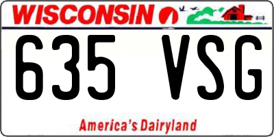 WI license plate 635VSG