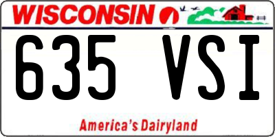 WI license plate 635VSI
