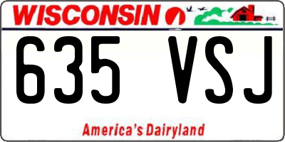 WI license plate 635VSJ