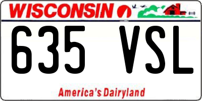 WI license plate 635VSL