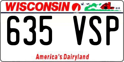 WI license plate 635VSP
