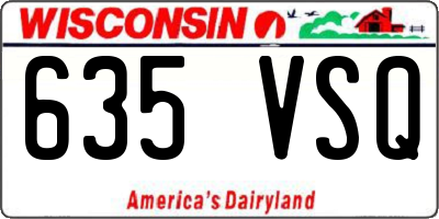 WI license plate 635VSQ