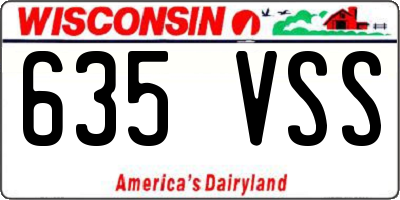 WI license plate 635VSS