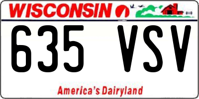 WI license plate 635VSV