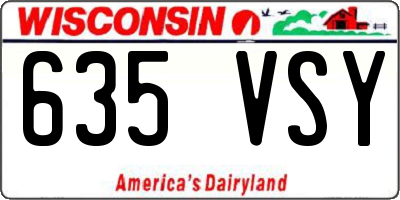WI license plate 635VSY