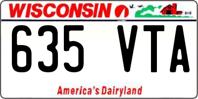 WI license plate 635VTA