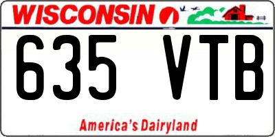 WI license plate 635VTB
