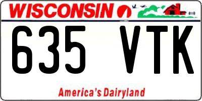 WI license plate 635VTK