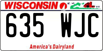 WI license plate 635WJC