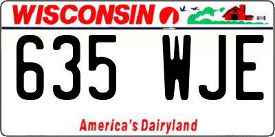 WI license plate 635WJE
