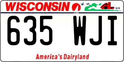 WI license plate 635WJI
