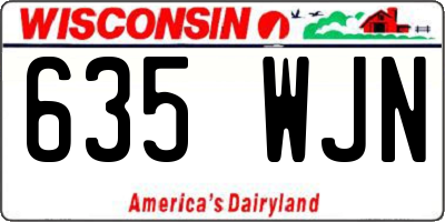 WI license plate 635WJN