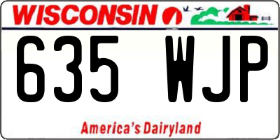 WI license plate 635WJP