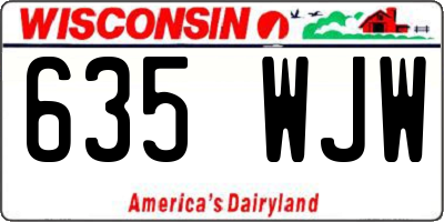 WI license plate 635WJW