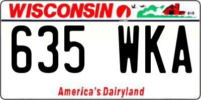 WI license plate 635WKA