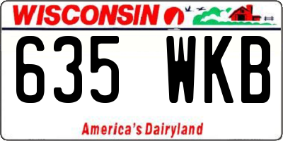 WI license plate 635WKB